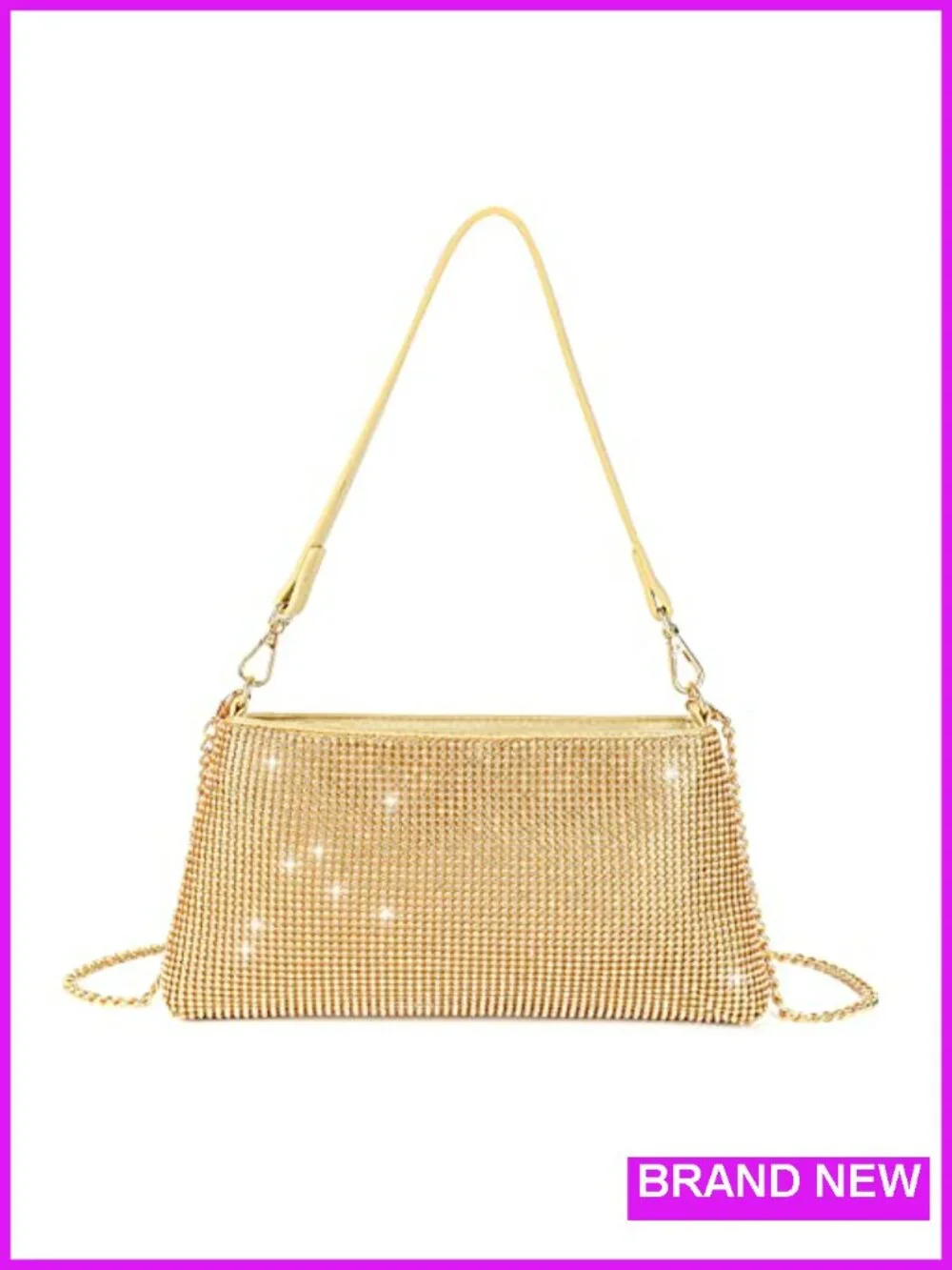 Rhinestone Evening Clutch Purse Glitter Sparkly Prom Wedding Party Women's Bag